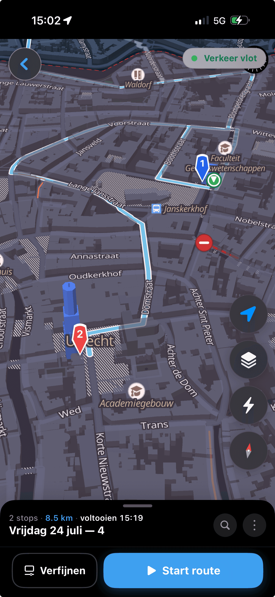 De chauffeurs-app